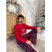 Чоловічий комплект з фланелі Winter Holiday червоний