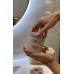 Женский подарочный бокс вафельный халат, полотенце и скраб беж в коробке Bella2