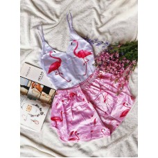 Шовкова піжама flamingo rose