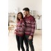Парні светри чоловічий та жіночий з оленями бордові Парні светри чоловічий та жіночий з оленями бордові