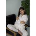 Жіноча піжама фланель-преміум сорочка і штани в сердечки