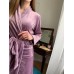 Велюровый халат Шаль пыльная роза