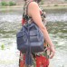 Кожаная женская сумка Мадрид синяя