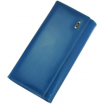 Кожаный женский кошелек BC34 Blue